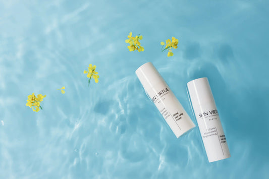 Future Advanced Multi Active + Future advanced Brightening cream floating inn deep blue water