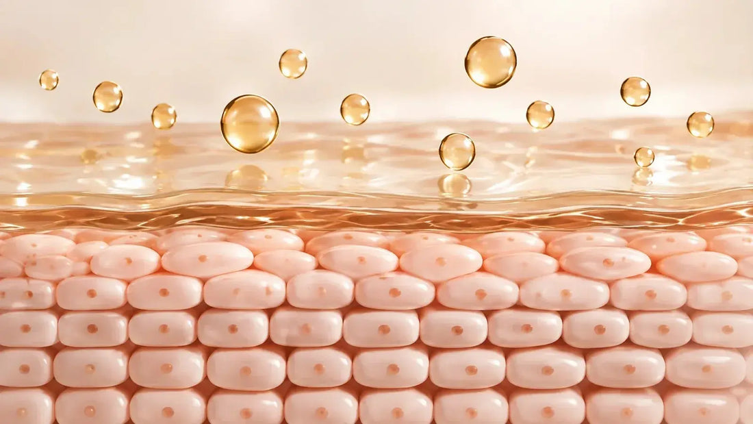 Skin barrier structure visual for professional skincare reaction assessment