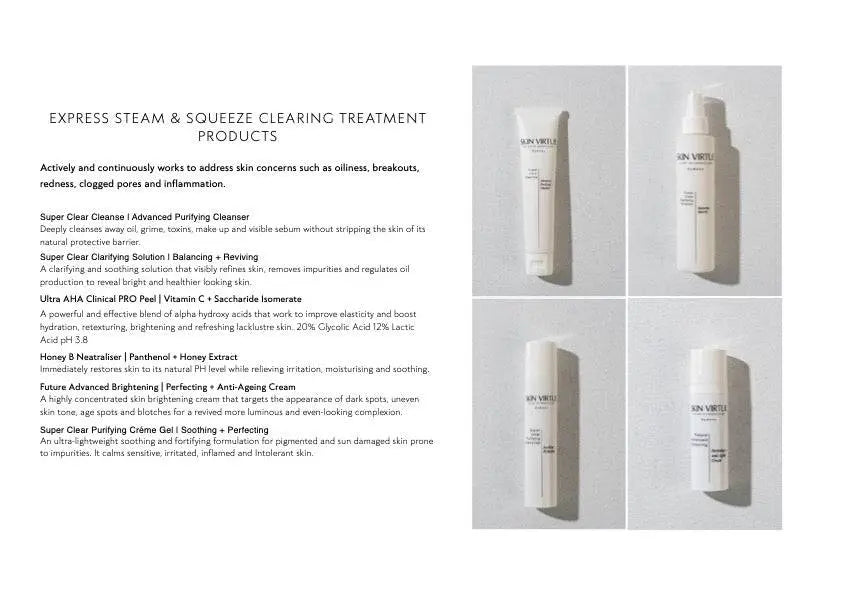 Express Clinical Clearing Treatment Protocol - Skin Virtue