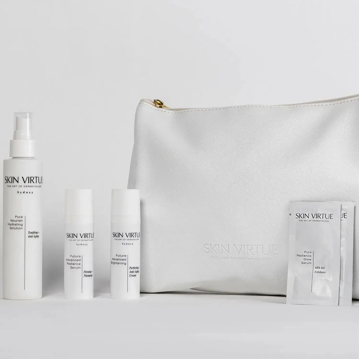 Firming and Brightening Essential Set product infographic