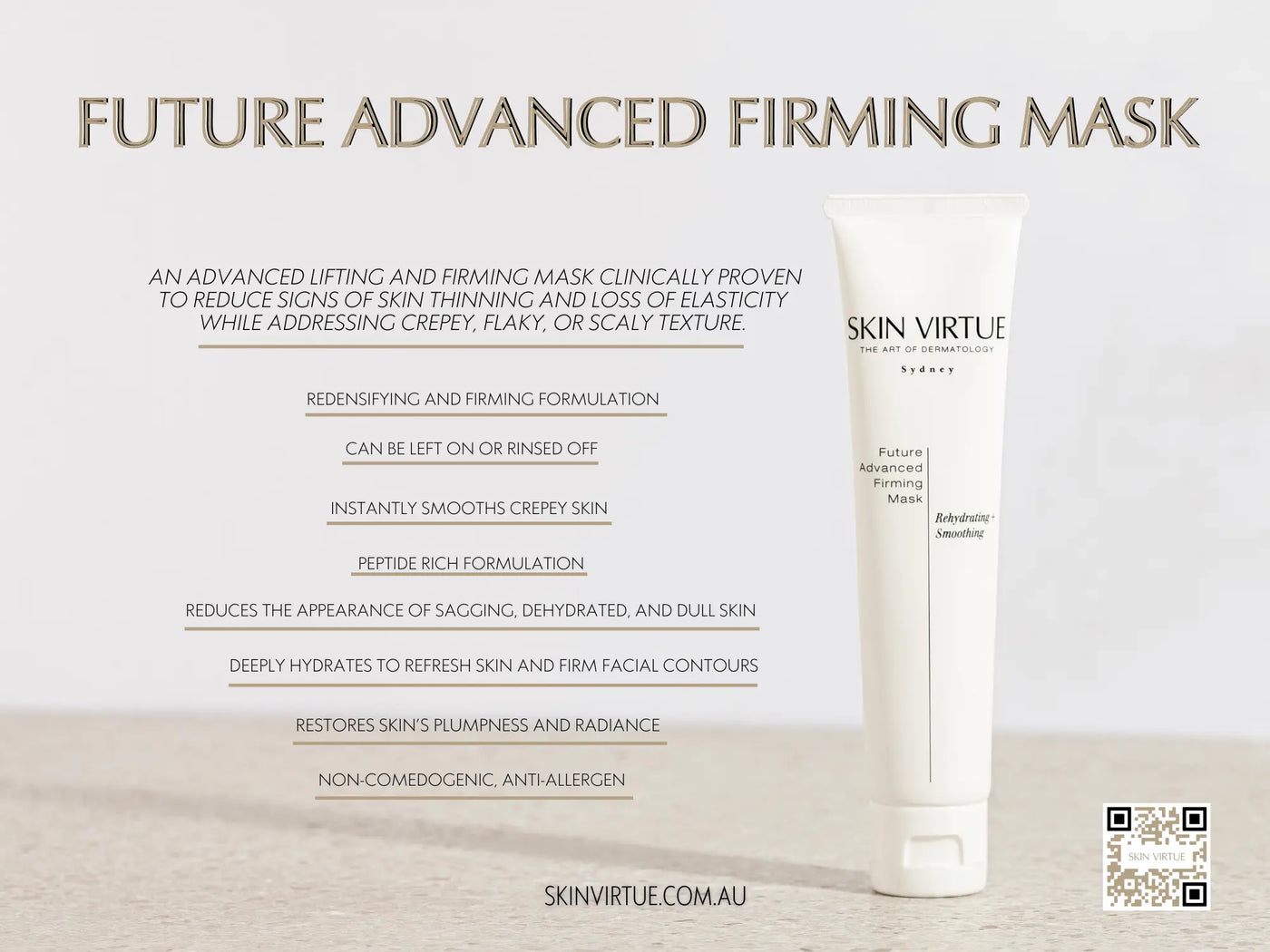 Future Advanced Firming Mask product infographic