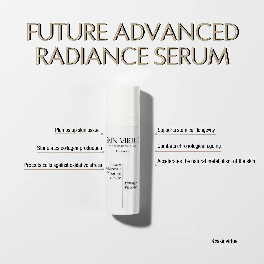 Future Advanced Radiance Serum product infographic