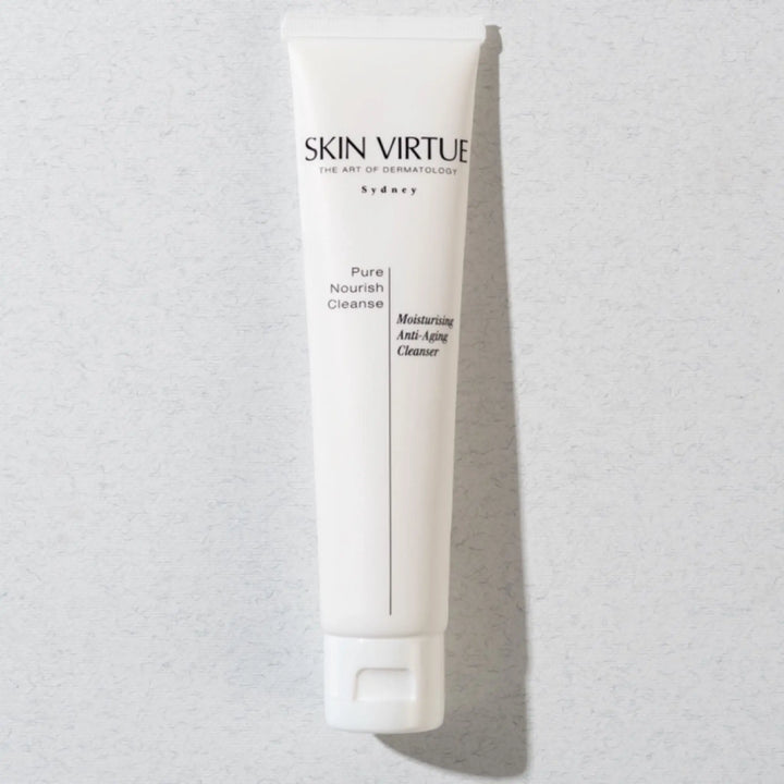 Pure_Nourish_Cleanse-Skin_Virtue_-_Pure_Nourish_Collection_-_Cream_Cleanser_-_Dry_Compromised_Skin_Barrier_-_Product_Flat_Lay
