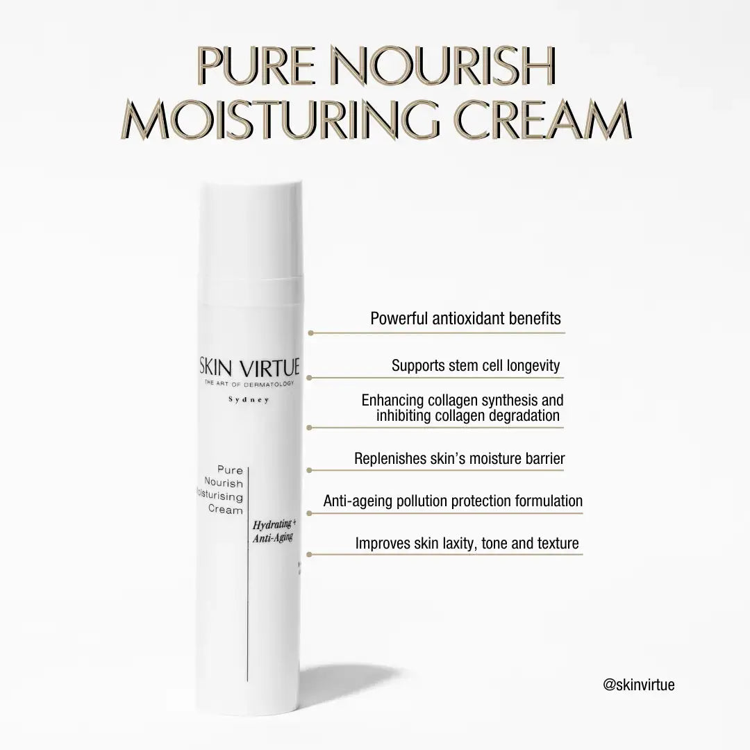 Pure Nourish Moisturising Cream product infographic