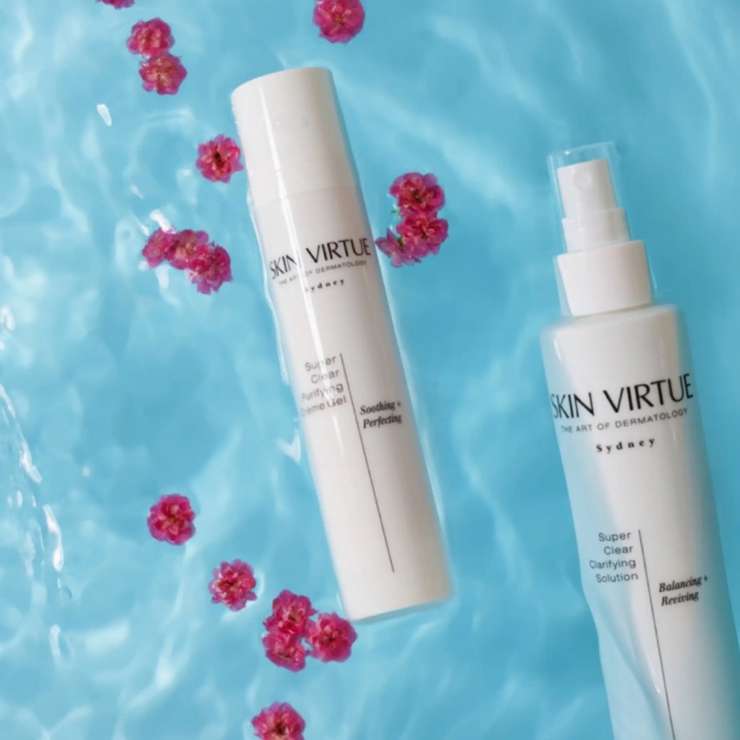 Super_Clear_Purifying_Creme_Gel-Super_Clear_Purifying_Creme_Gel_-_Skin_Virtue-Oily_Combination_Skin-_Blemish_Redness_Contol-_Vitamin_C-_Zinc-_Products_Floating_in_Water