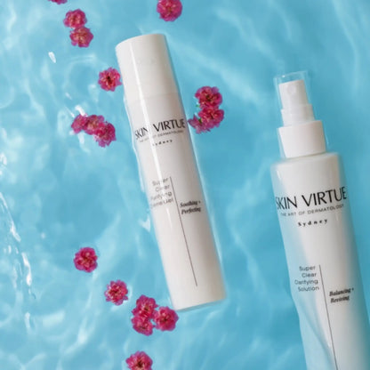 Super_Clear_Purifying_Creme_Gel-Super_Clear_Purifying_Creme_Gel_-_Skin_Virtue-Oily_Combination_Skin-_Blemish_Redness_Contol-_Vitamin_C-_Zinc-_Products_Floating_in_Water